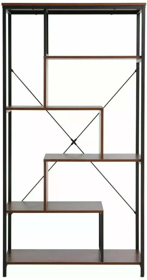 Etajera Signal Net A (Walnut Dark/Black)