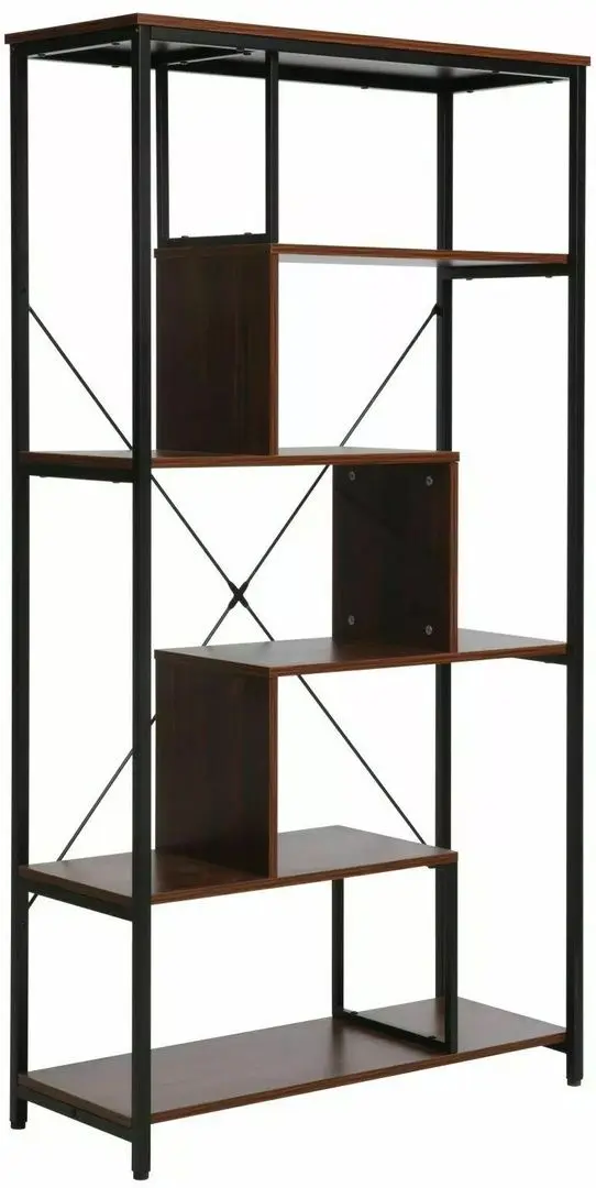 Etajera Signal Net A (Walnut Dark/Black)