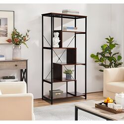 Etajera Signal Net A (Walnut Dark/Black)