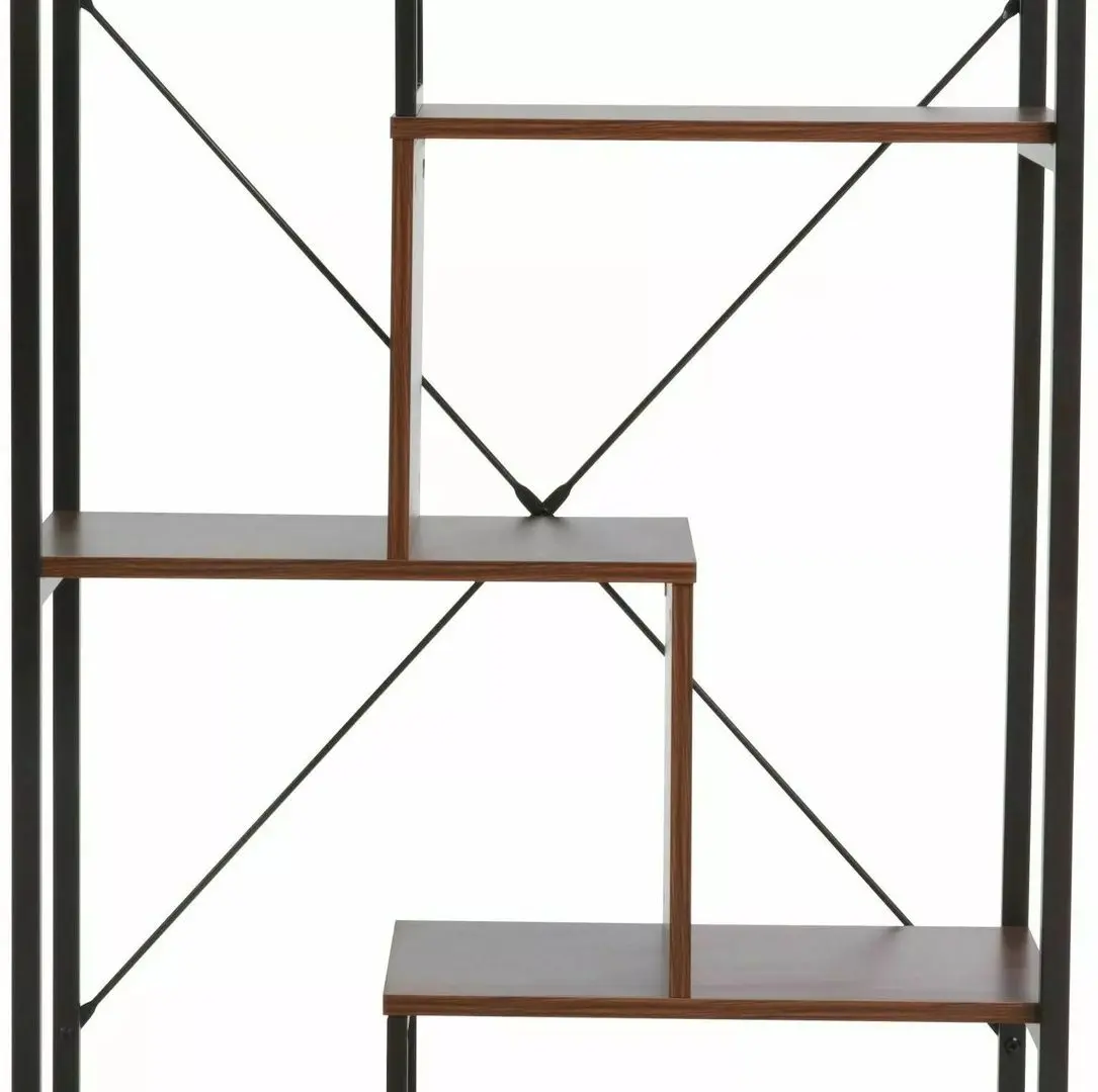 Etajera Signal Net A (Walnut Dark/Black)