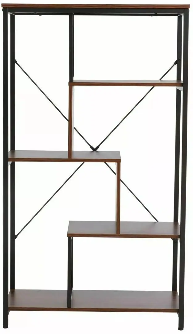 Etajera Signal Net B (Walnut Dark/Black)