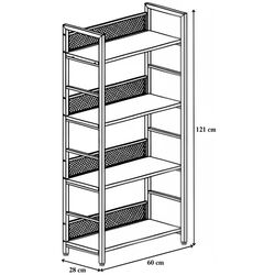 Стеллаж Signal Raw R4 (Oak/Black) Thumb