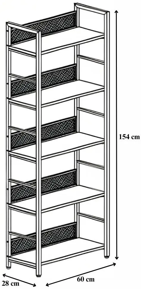 Стеллаж Signal Raw R5 (Oak/Black)
