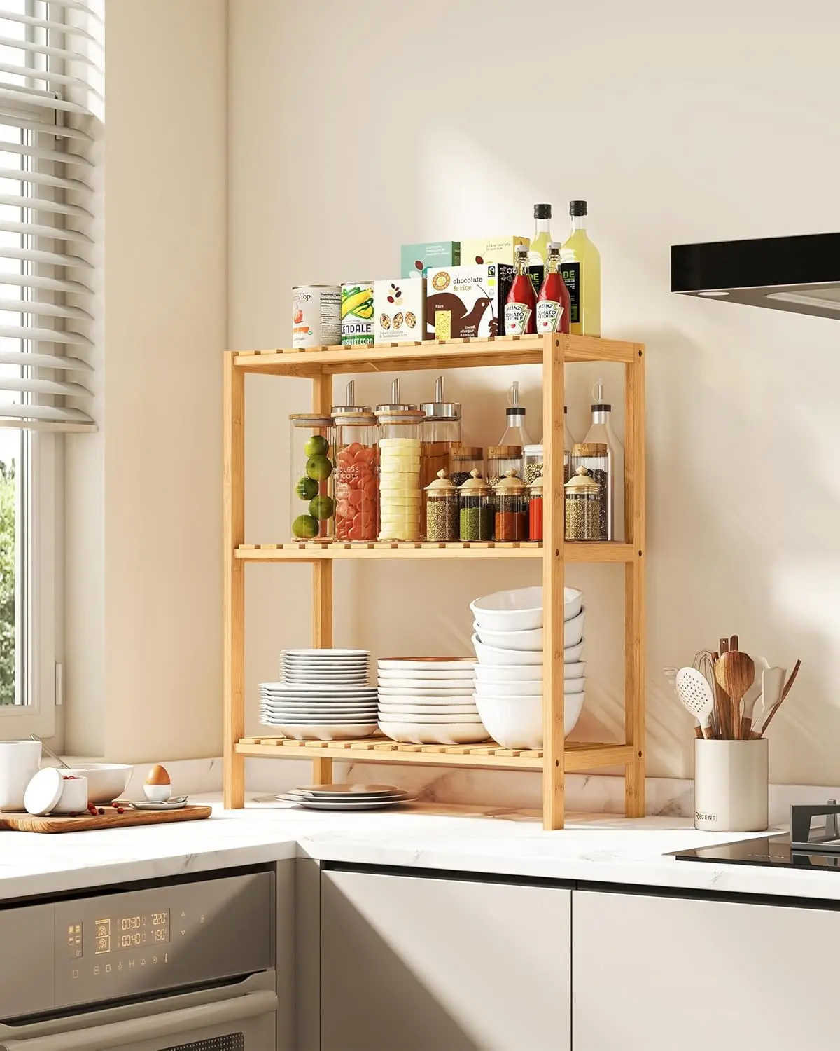 Стеллаж Songmics BCB33Y (Bamboo) - 3