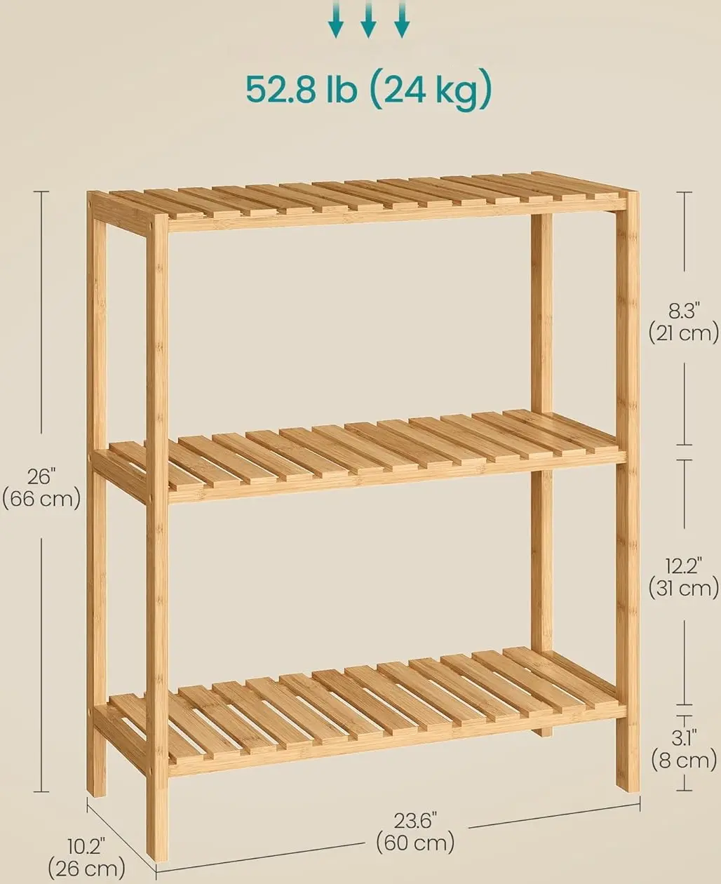 Стеллаж Songmics BCB33Y (Bamboo) - 6