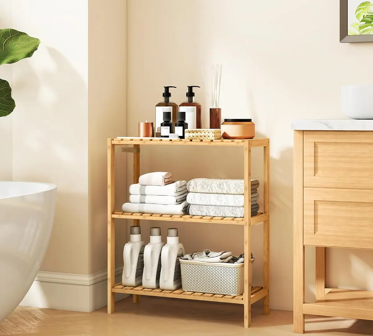 Стеллаж Songmics BCB33Y (Bamboo)