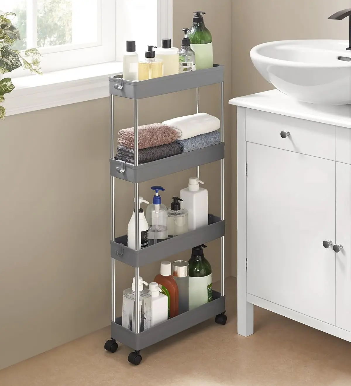 Стеллаж Songmics KSC008G01 (Grey)