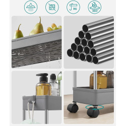 Стеллаж Songmics KSC008G01 (Grey) Thumb