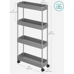 Стеллаж Songmics KSC008G01 (Grey) Thumb
