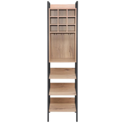 Etajera pentru sticle Tempo Kondela Vinpo (Oak/Black) Thumb
