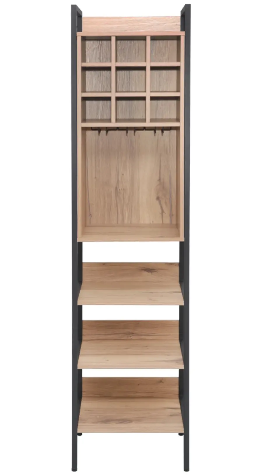 Etajera pentru sticle Tempo Kondela Vinpo (Oak/Black) - 3