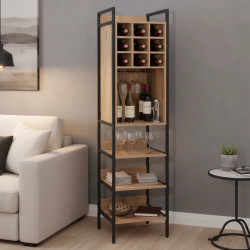 Стеллаж для бутылок Tempo Kondela Vinpo (Oak/Black)