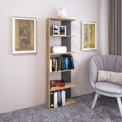 Etajera Tempo Kondela Agatio (Artisan Oak/Graphite)