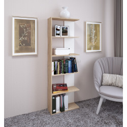 Etajera Tempo Kondela Agatio (Sonoma Oak/White)