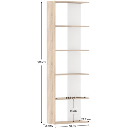 Etajera Tempo Kondela Agatio (Sonoma Oak/White) Thumb