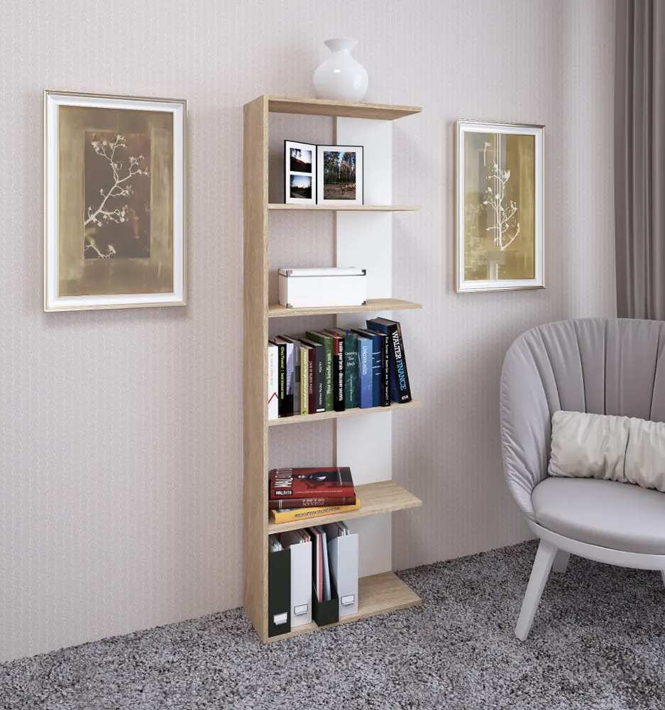 Etajera Tempo Kondela Agatio (Sonoma Oak/White)