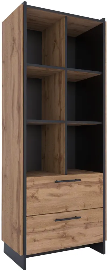 Стеллаж Tempo Kondela Amoni 2S (Wotan Oak/Black) - 2