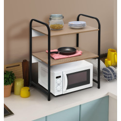 Etajera Tempo Kondela Bayan (Black/Natural)