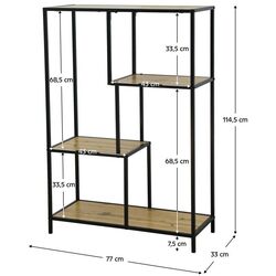 Стеллаж Tempo Kondela Bilote Typ 1 (Black/Oak) Thumb