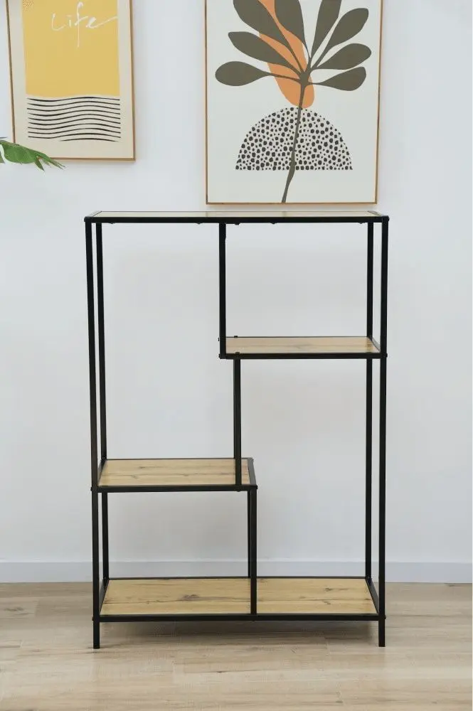 Стеллаж Tempo Kondela Bilote Typ 1 (Black/Oak)