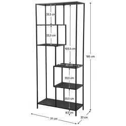 Etajera Tempo Kondela Bilote Typ 3 (Black) Thumb