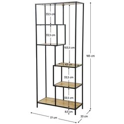 Стеллаж Tempo Kondela Bilote Typ 3 (Black/Oak) Thumb