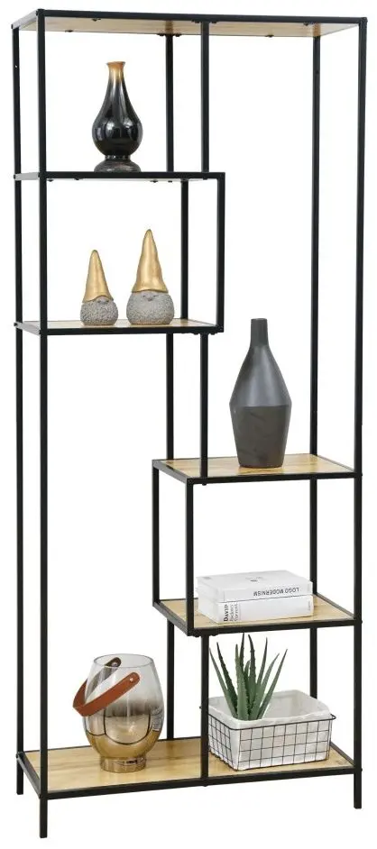 Стеллаж Tempo Kondela Bilote Typ 3 (Black/Oak)