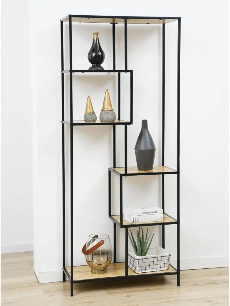 Стеллаж Tempo Kondela Bilote Typ 3 (Black/Oak)