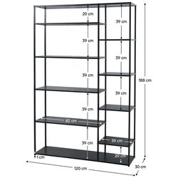 Etajera Tempo Kondela Bilote Typ 4 (Black) Thumb