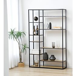 Etajera Tempo Kondela Bilote Typ 4 (Oak/Black)