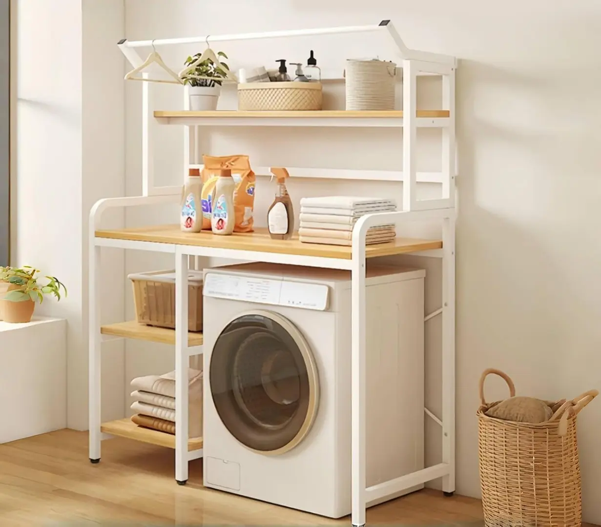 Etajera Tempo Kondela Darby (Natural Oak/White)