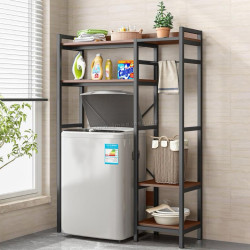 Etajera Tempo Kondela Delsin (Dark Oak/Black)