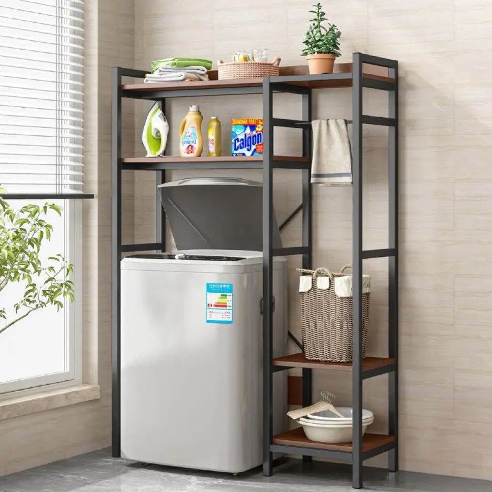 Etajera Tempo Kondela Delsin (Dark Oak/Black)