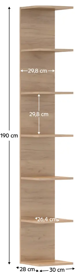 Etajera Tempo Kondela Dorna (Artisan Oak)