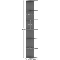 Стеллаж Tempo Kondela Dorna (Graphite) Thumb