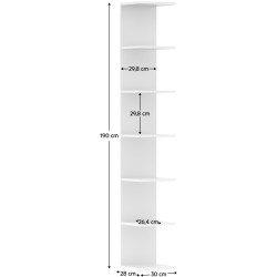 Etajera Tempo Kondela Dorna (White) Thumb