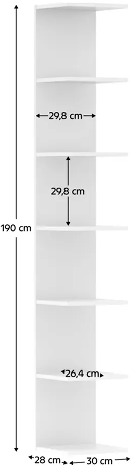 Etajera Tempo Kondela Dorna (White)