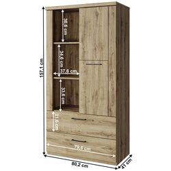 Etajera Tempo Kondela Dorsi 1D2S (Navarra Oak) Thumb