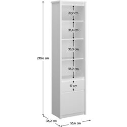 Etajera Tempo Kondela Erodin 1D1S (White) Thumb