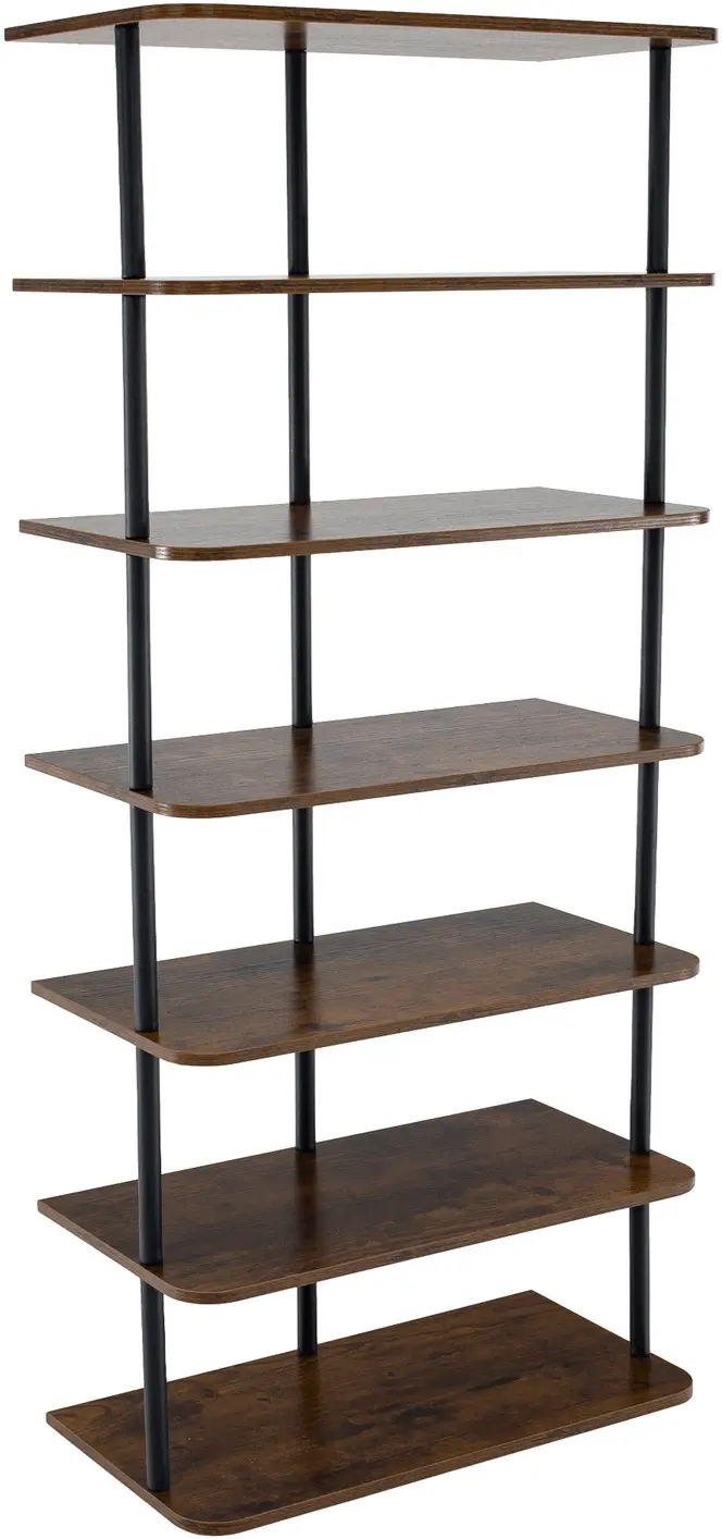 Etajera Tempo Kondela Etuda Typ 2 (Black/Rustic Wood)