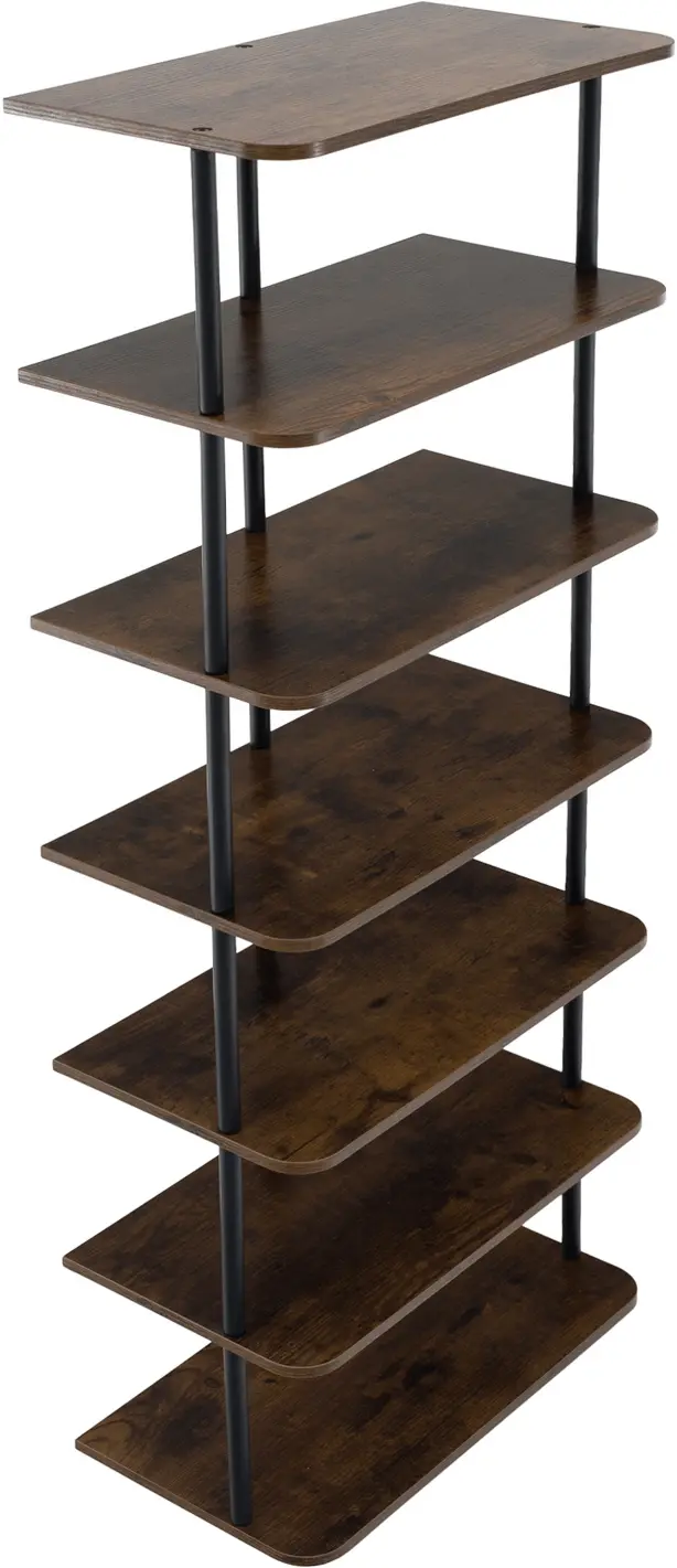 Etajera Tempo Kondela Etuda Typ 2 (Black/Rustic Wood)