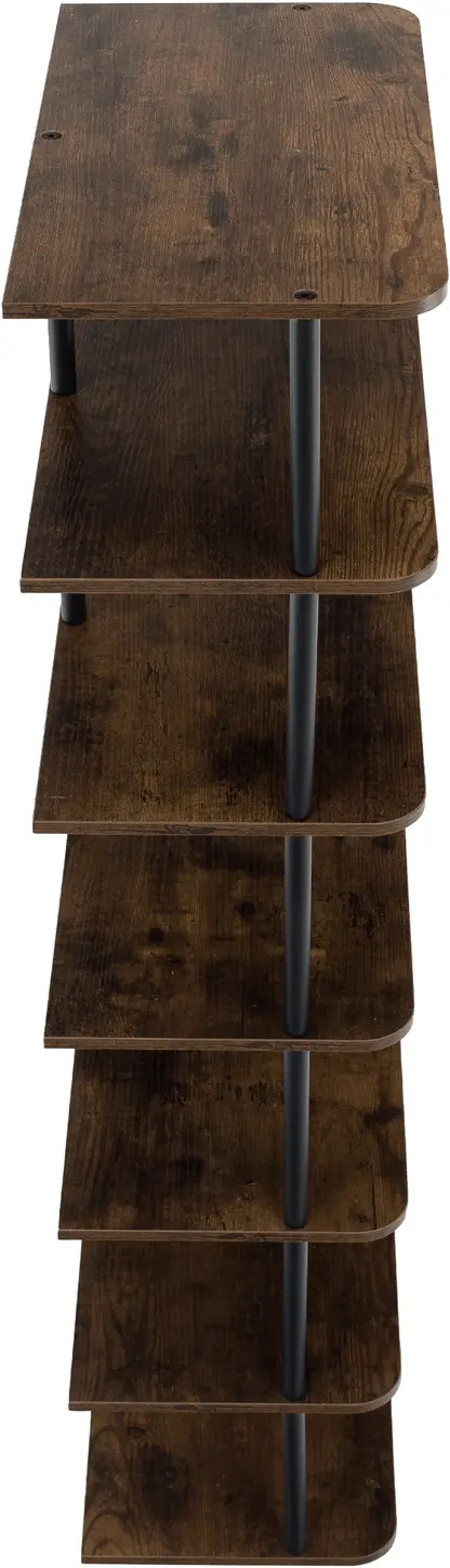 Etajera Tempo Kondela Etuda Typ 2 (Black/Rustic Wood)