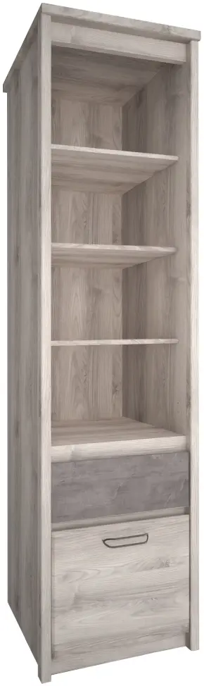 Стеллаж Tempo Kondela Jesi New 1D1S (Nairobi Chestnut/Onyx) - 3