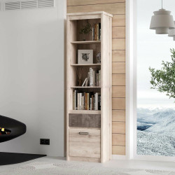 Стеллаж Tempo Kondela Jesi New 1D1S (Nairobi Chestnut/Onyx)