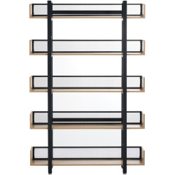 Etajera Tempo Kondela Kilis New Tip 2 (Oak/Black) Thumb