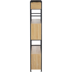 Etajera Tempo Kondela Kilis New Tip 3 (Oak/Black) Thumb