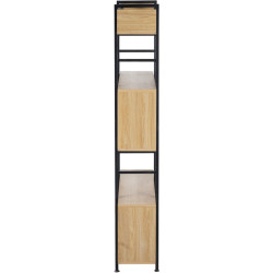 Etajera Tempo Kondela Kilis New Tip 4 (Oak/Black) Thumb