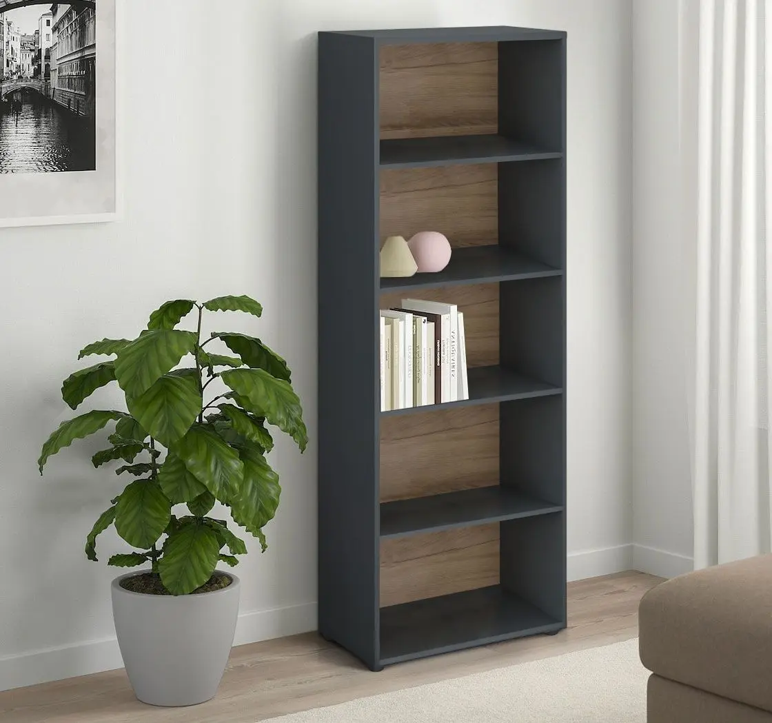 Etajera Tempo Kondela Klaudius Tip 1 (Graphite/Artisan Oak)