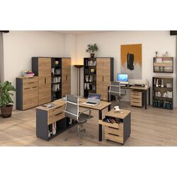 Etajera Tempo Kondela Klaudius Tip 4 (Graphite/Artisan Oak) Thumb