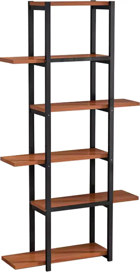 Etajera Tempo Kondela Lemy (Black/Rustic Wood)